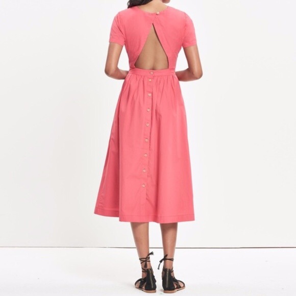 Madewell open-back midi dress - Picture 2 of 8